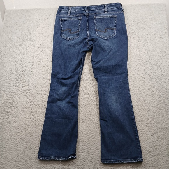 Silver Jeans Suki Mid Slim Boot SZ 18/L31 W93616SDK424 Dark Wash Plus EUC - Picture 3 of 14